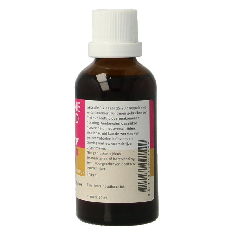 Zonnegoud Trifolium complex herbal remedy in a 50ml bottle, featuring a label with botanical illustrations and product details.