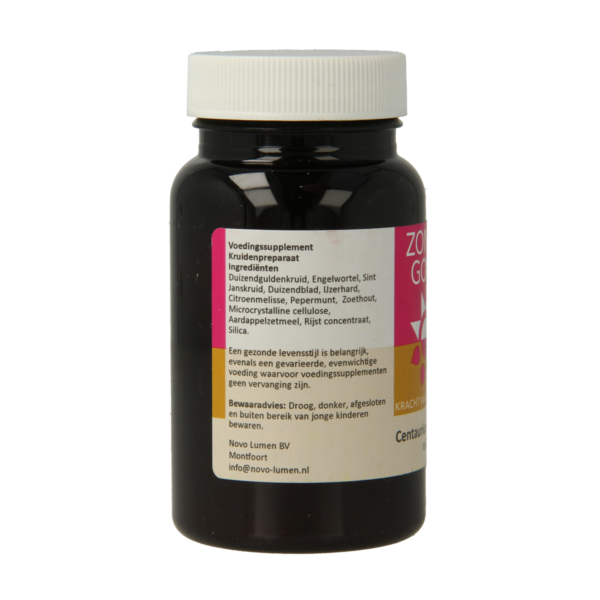 Zonnegoud Centaurium complex herbal supplement tablets in a blister pack, natural herbal remedy from Zonnegoud.