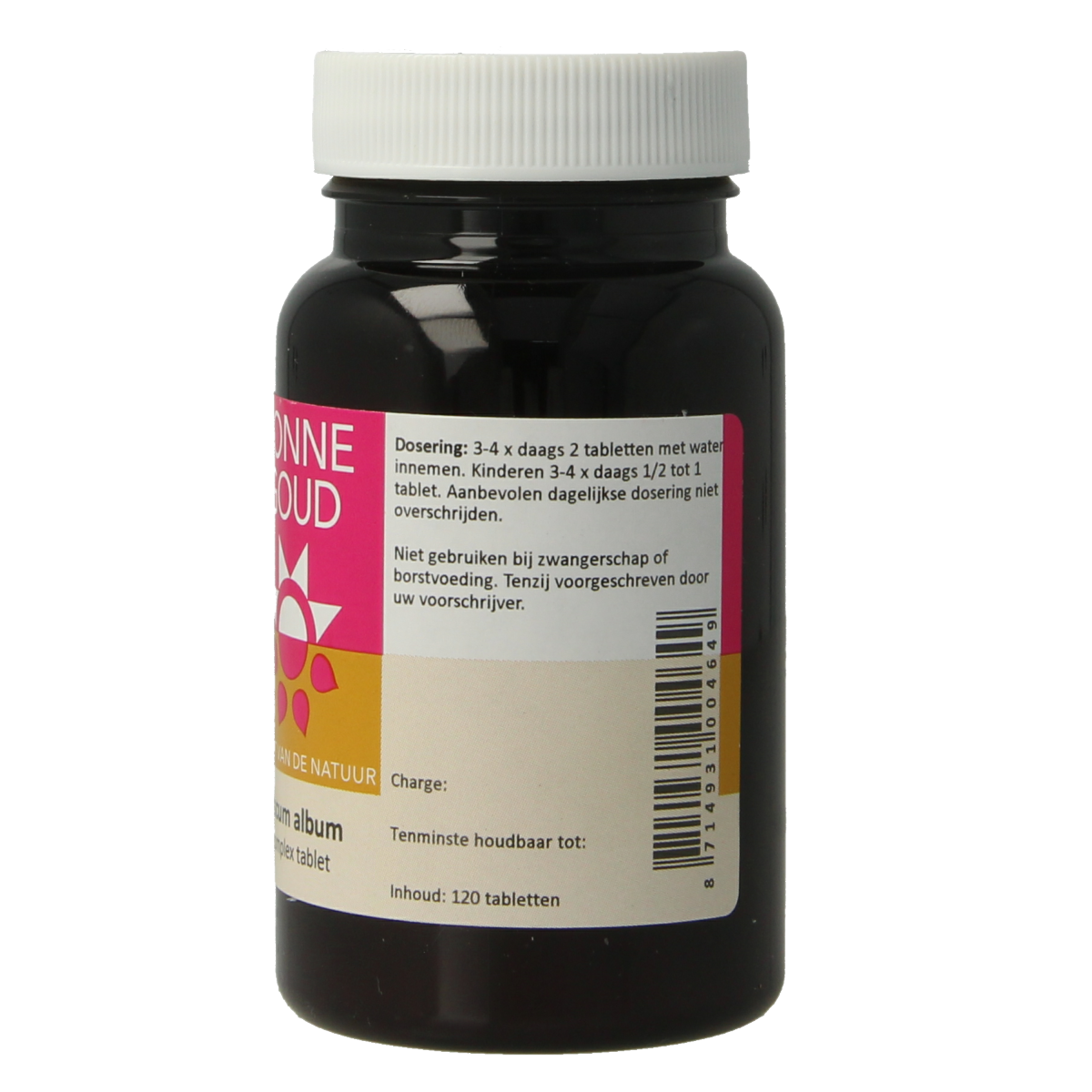 Zonnegoud Viscum album herbal supplement tablets in a blister pack, natural herbal remedy by Zonnegoud for wellness.