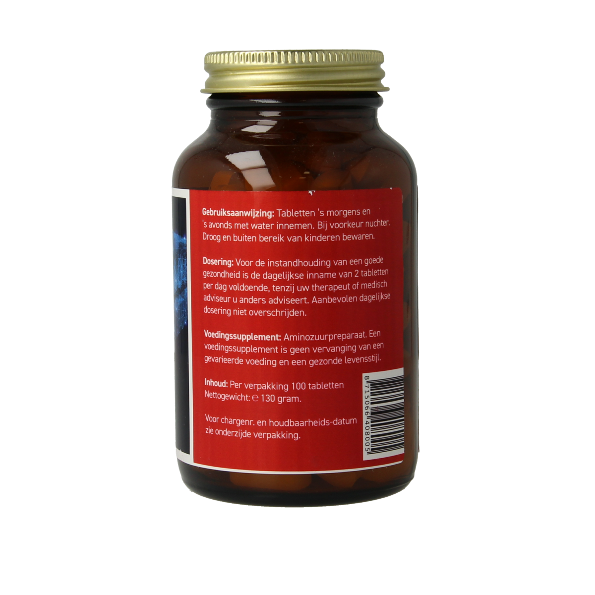 All Natural L-Lysine 2000mg amino acid tablets, 100 count, showing the supplement bottles and tablets on a white background.