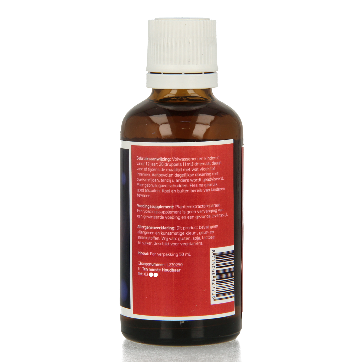 All Natural Iberus maag darm formule herbal supplement in 50ml bottle, featuring natural ingredients for digestive support.