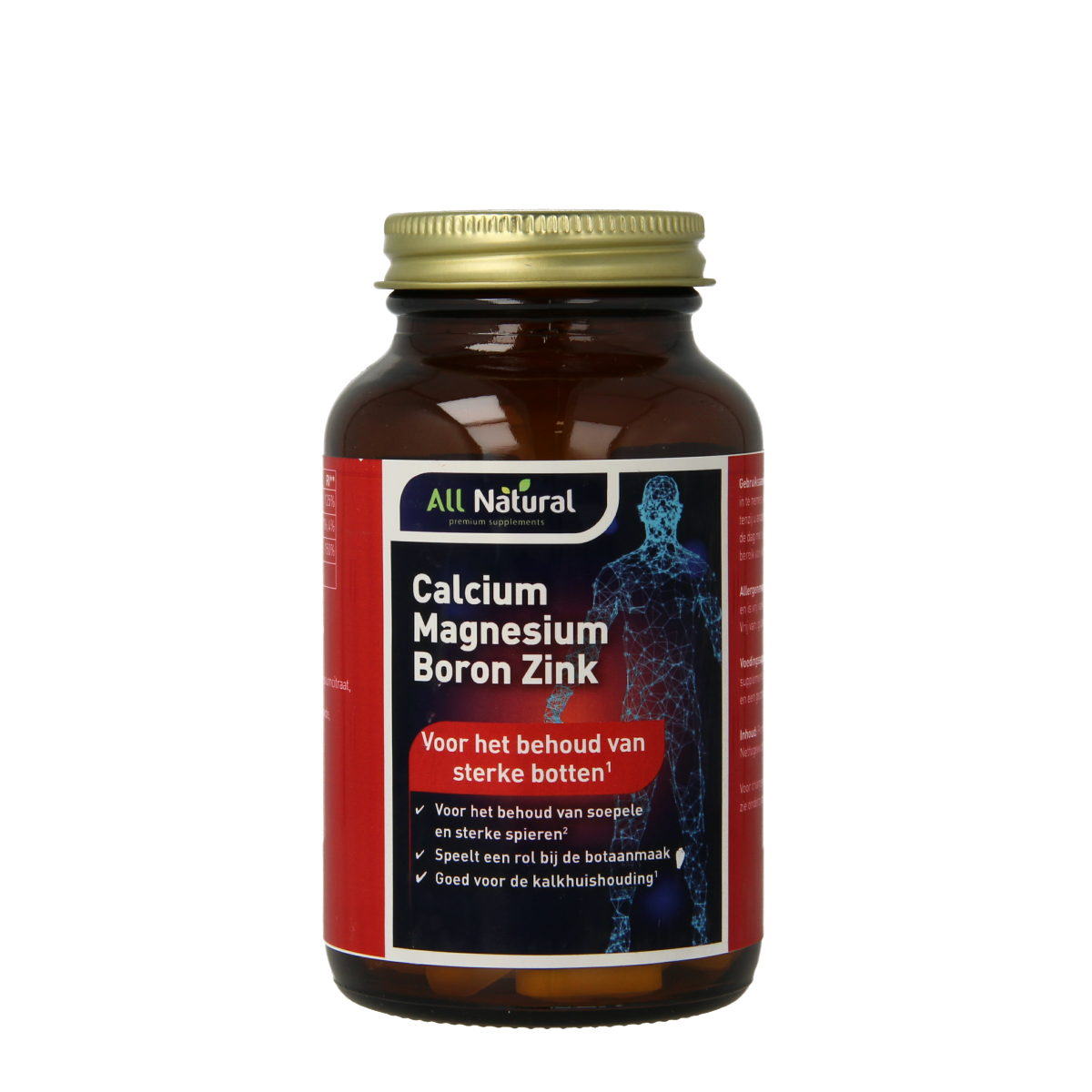 All Natural mineral supplement with calcium, magnesium, boron, and zinc tablets, natural multi-mineral dietary supplement.