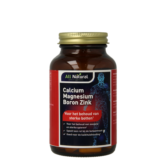 All Natural mineral supplement with calcium, magnesium, boron, and zinc tablets, natural multi-mineral dietary supplement.