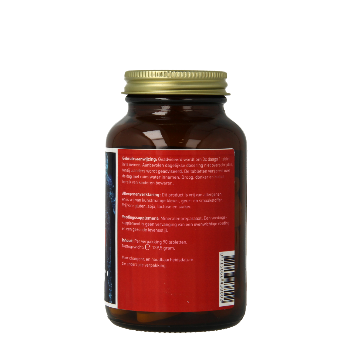 All Natural mineral supplement with calcium, magnesium, boron, and zinc tablets, 90-count, for supporting bone health and mineral balance.