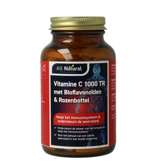 All Natural Vitamine C 1000 met bioflavonoiden & rozenbottel 100.00 Tabletten