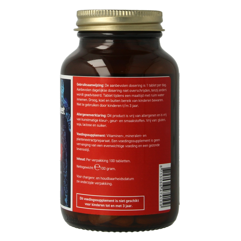 All Natural Multi Complete One a Day vitamin tablets in a bottle, dietary supplement for daily nutritional support.