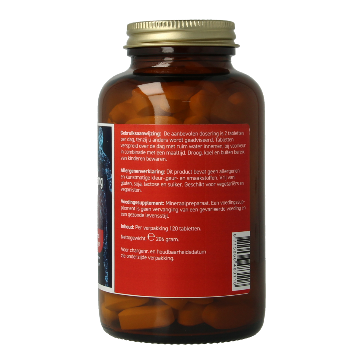 All Natural Magnesium Citrate 400mg mineral supplement tablets, close-up of 120 tablets in a bottle.