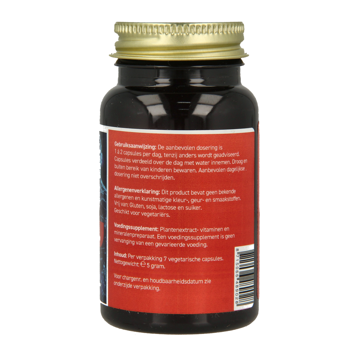 All Natural Scutellaria herbal capsules in a bottle, dietary supplement for natural health and wellness.