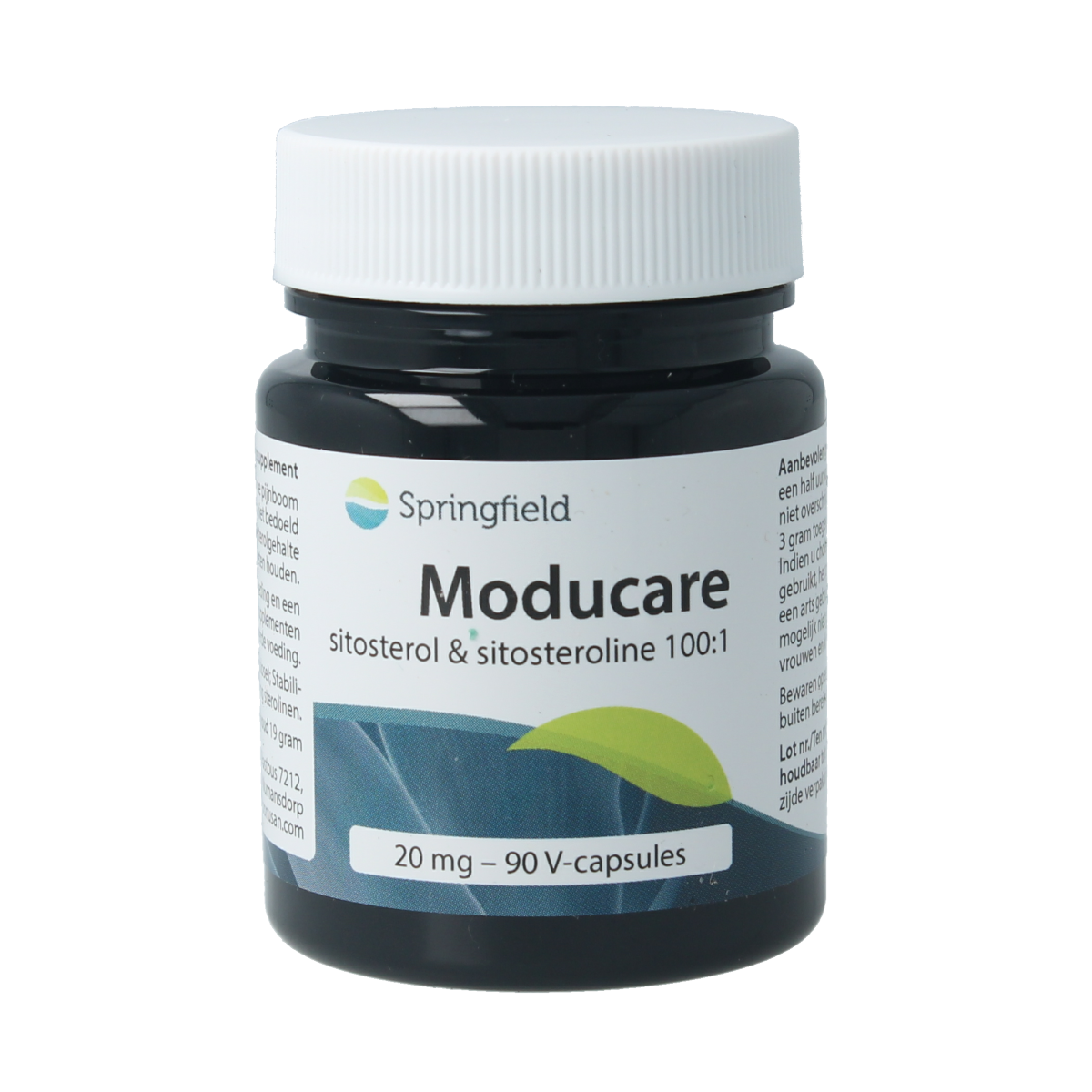 Springfield Moducare vegetarian herbal capsules in a bottle, dietary supplement for immune support, natural herbal product.