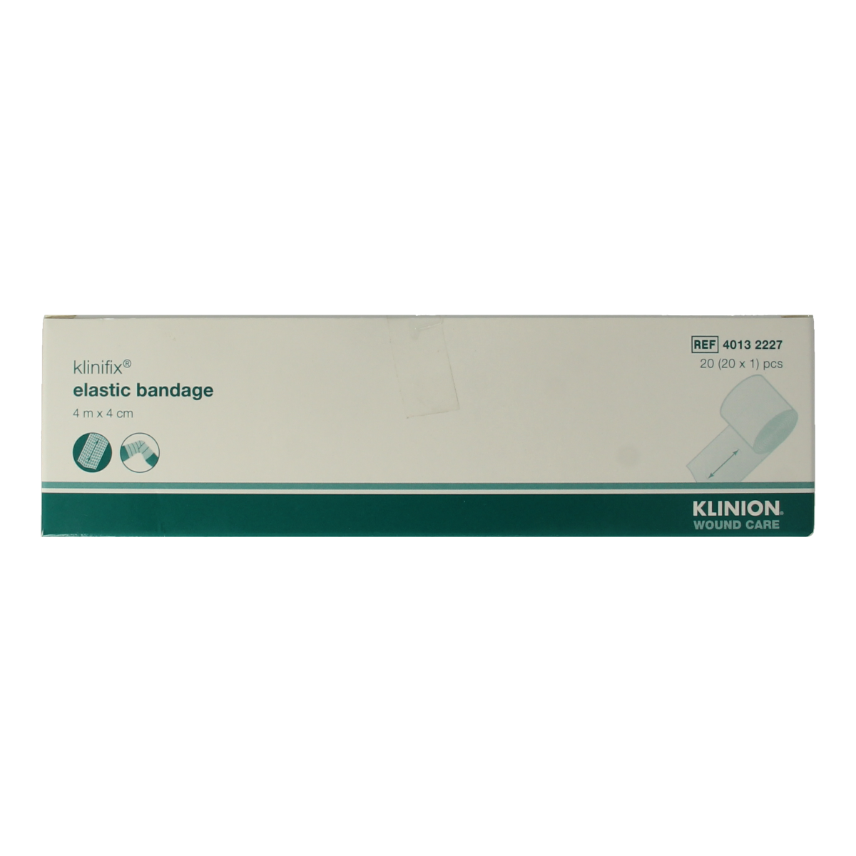 Klinifix Hydrolast windels, 4m x 4cm, pack of 20, showing soft, absorbent material and secure fastening for infant care.