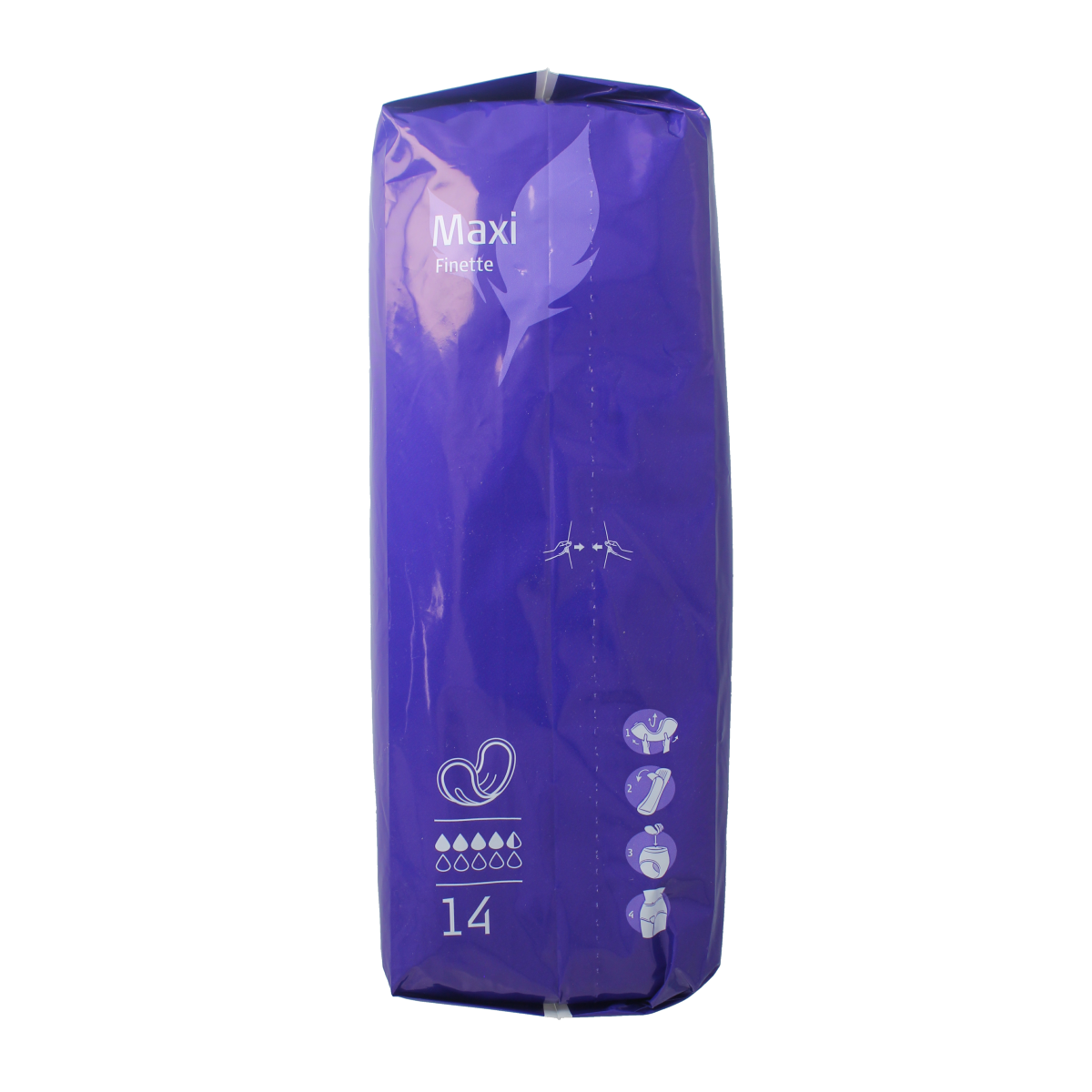 Absorin Comfort finette maxi incontinence pads, 14 pack, featuring soft, discreet protection for urinary incontinence.