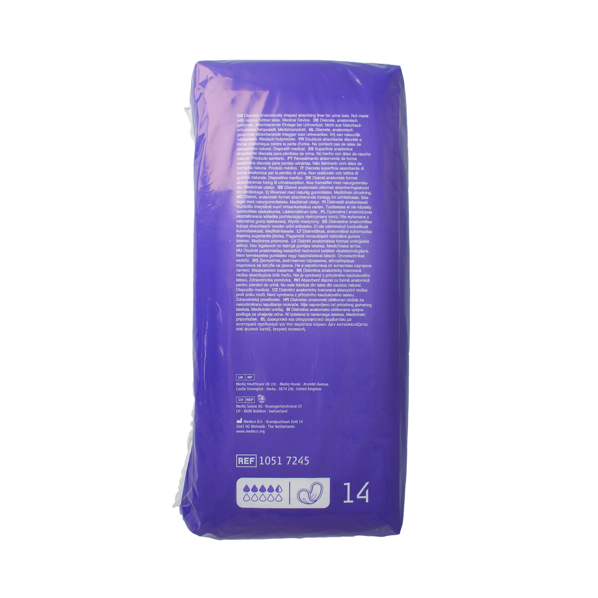 Absorin Comfort finette maxi incontinent pads, 14-pack, soft absorbent underpads for adult incontinence care.