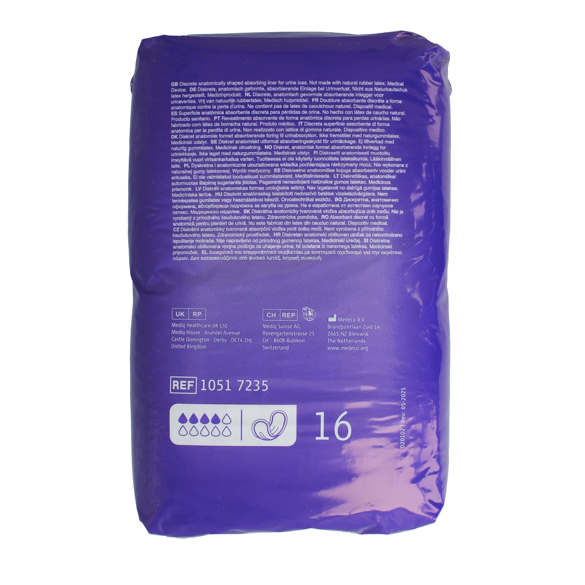 Absorin Comfort finette super incontinence pads, pack of 16, featuring discreet design and absorbent core for reliable protection.