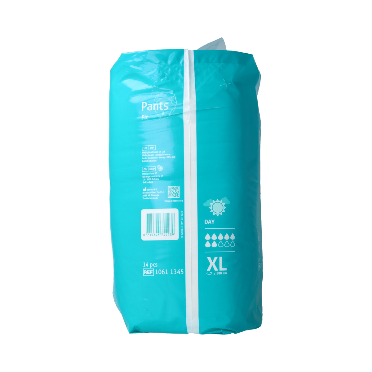 Absorin Comfort incontinent pants fit size XL, pack of 14, showing soft, discreet absorbent underwear for adult incontinence.
