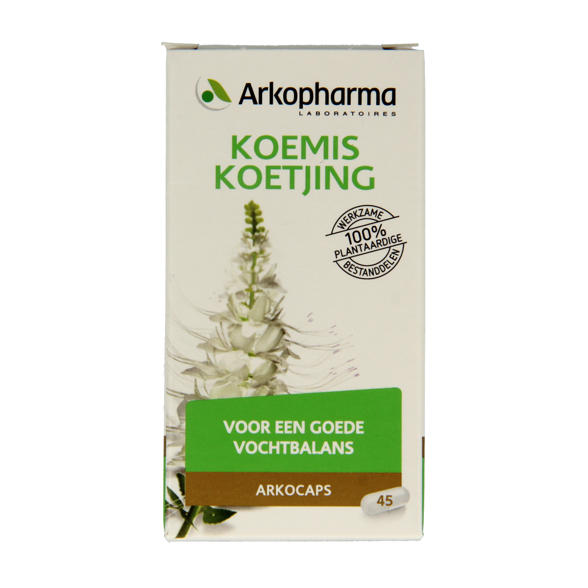 Arkocaps Javaanse thee capsules, herbal supplement in a bottle, with 45 capsules, from the Arkocaps herbal preparation line.