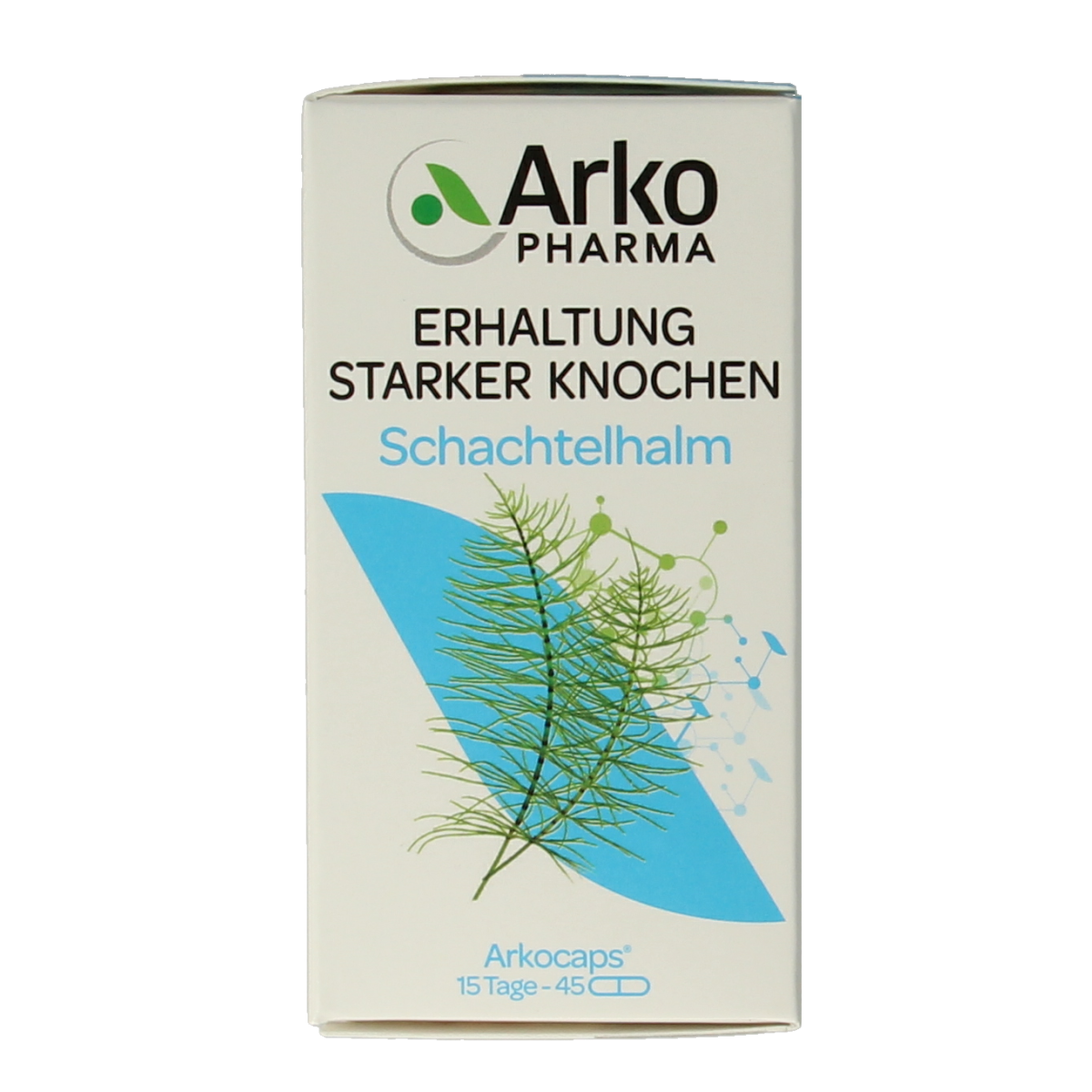 Arkocaps Heermoes herbal capsules in a white container, showcasing the herbal supplement by Arkocaps for natural health support.