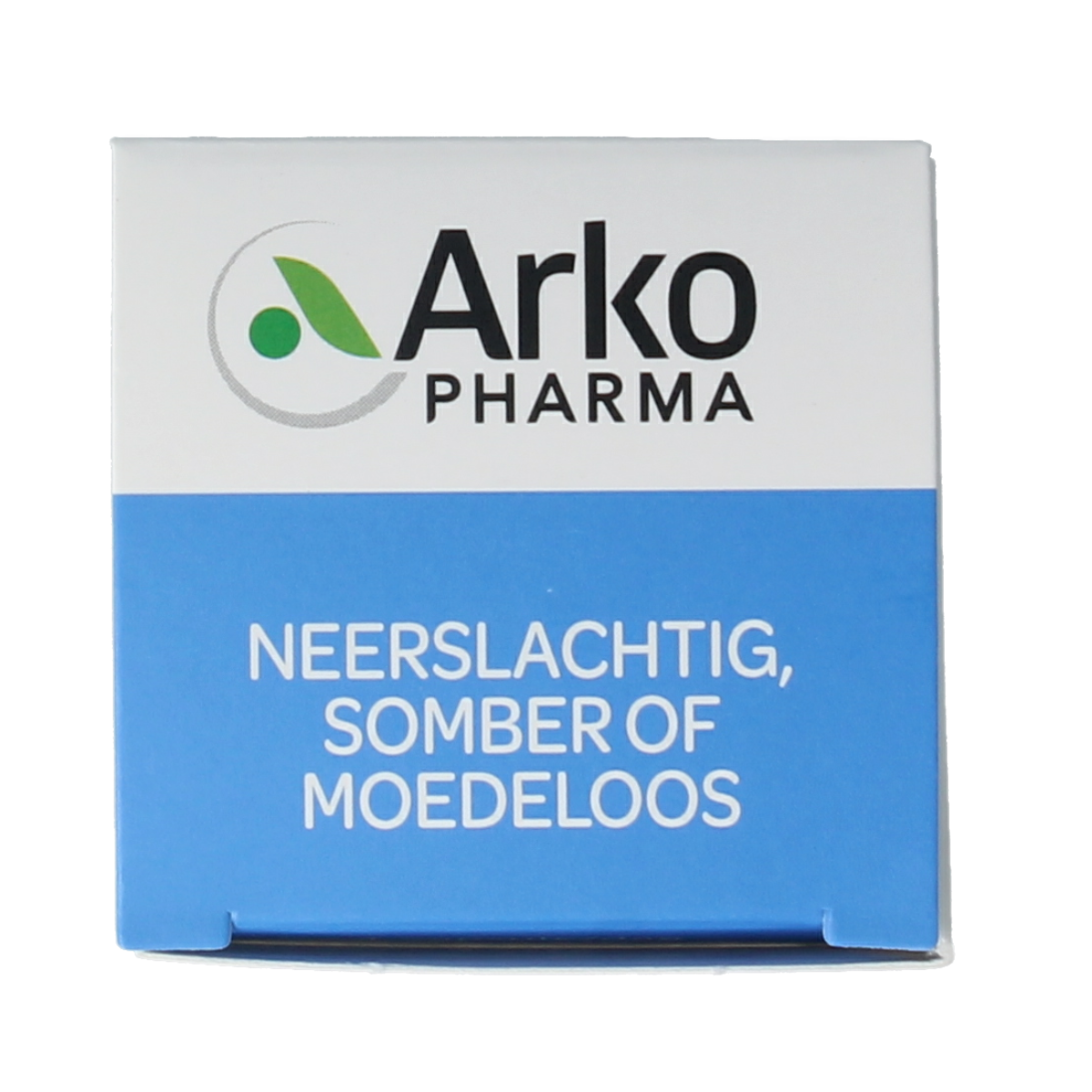 Arkocaps Sint Janskruid herbal capsules in a bottle, part of Arkocaps kruidenpreparaten line, with 45 capsules for herbal supplement use.