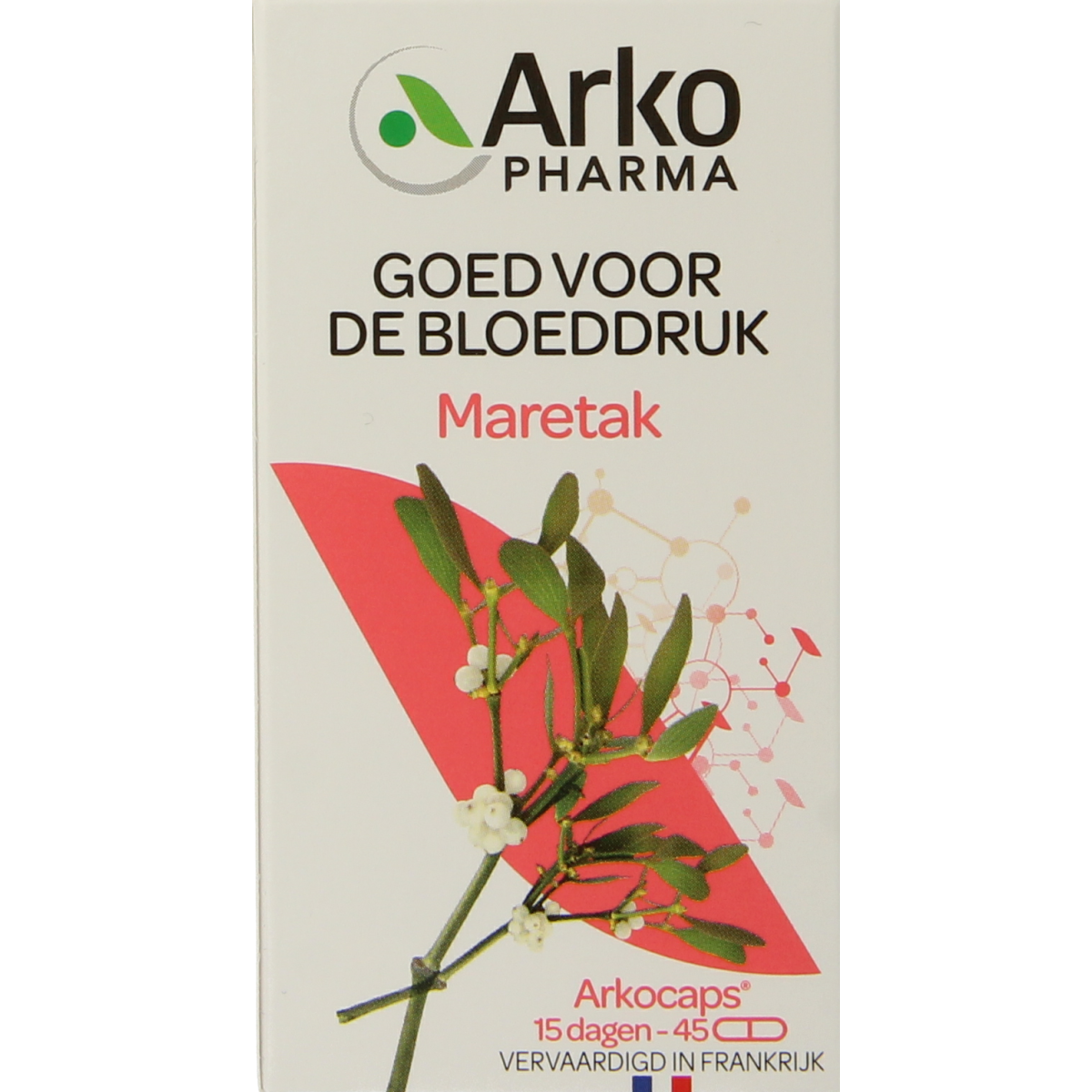 Arkocaps Maretak herbal capsules in a bottle, dietary supplement by Arkocaps for herbal remedy or health support.