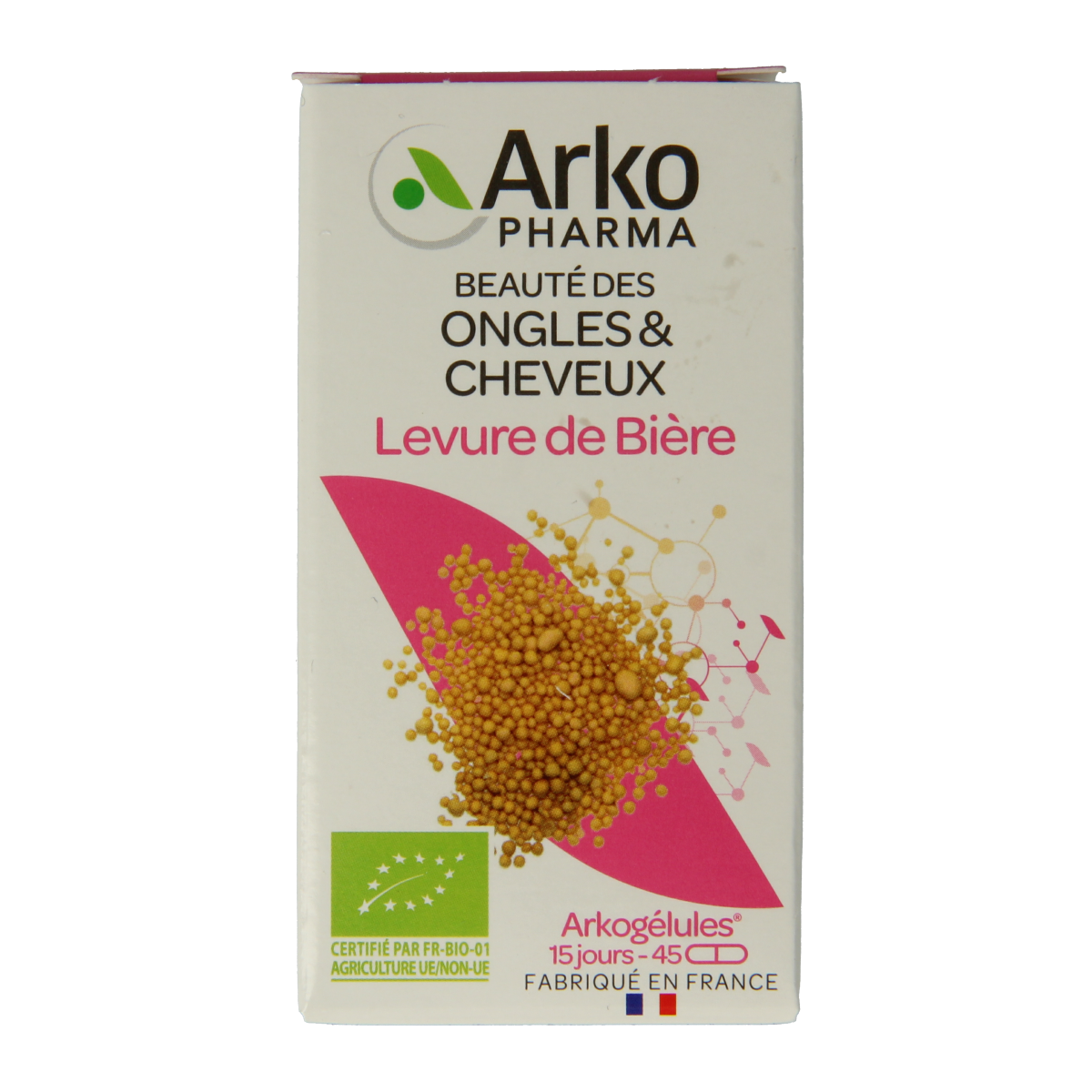 Arkocaps Biergist bio herbal capsules, organic dietary supplement, 45 capsules, natural plant-based kruidenpreparaten.