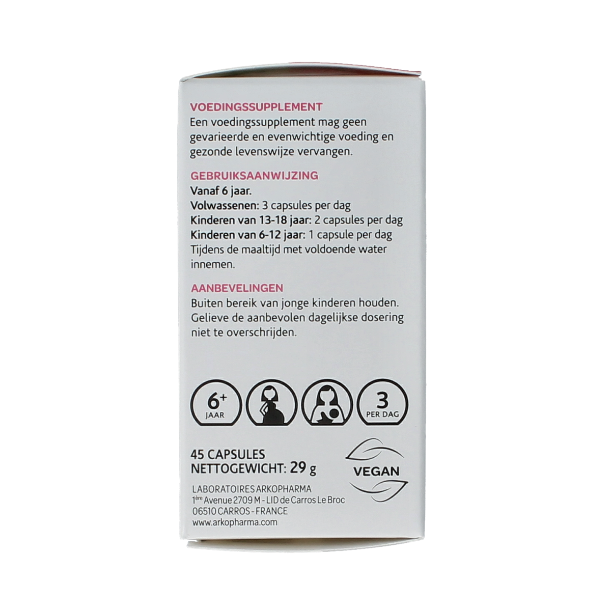 Arkocaps Borage Oil capsules in a bottle, herbal supplement from Arkocaps for skin and health support.