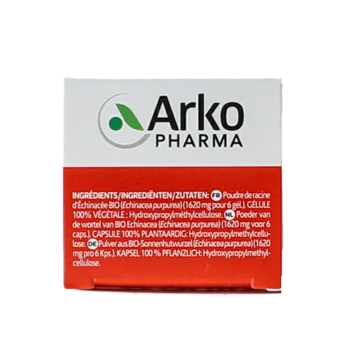 Arkocaps Echinacea bio herbal capsules in a bottle, natural supplement for immune support, from the Arkocaps brand.
