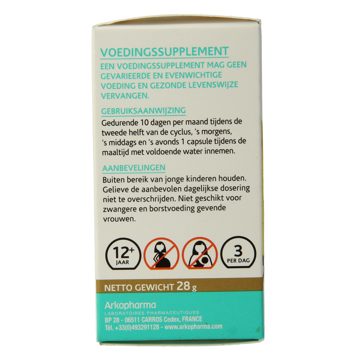 Arkocaps Teunisbloemolie capsules, softgel dietary supplement containing evening primrose oil, displayed in a bottle.