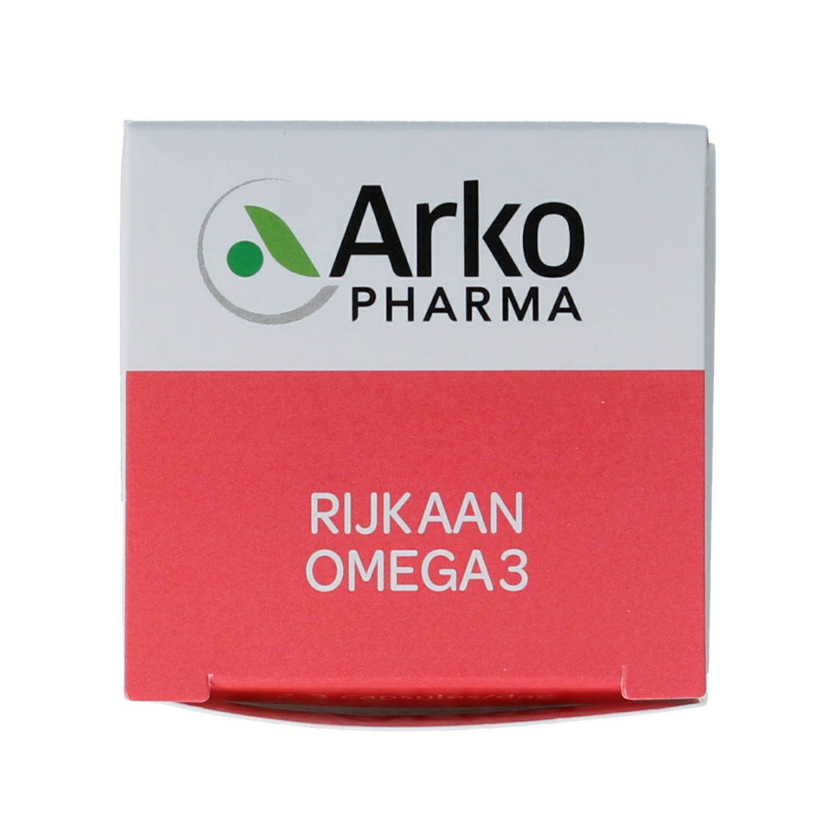 Arkocaps Lijnzaadolie capsules, golden flaxseed oil supplement in a clear bottle, natural and nutritious for healthy skin and digestion