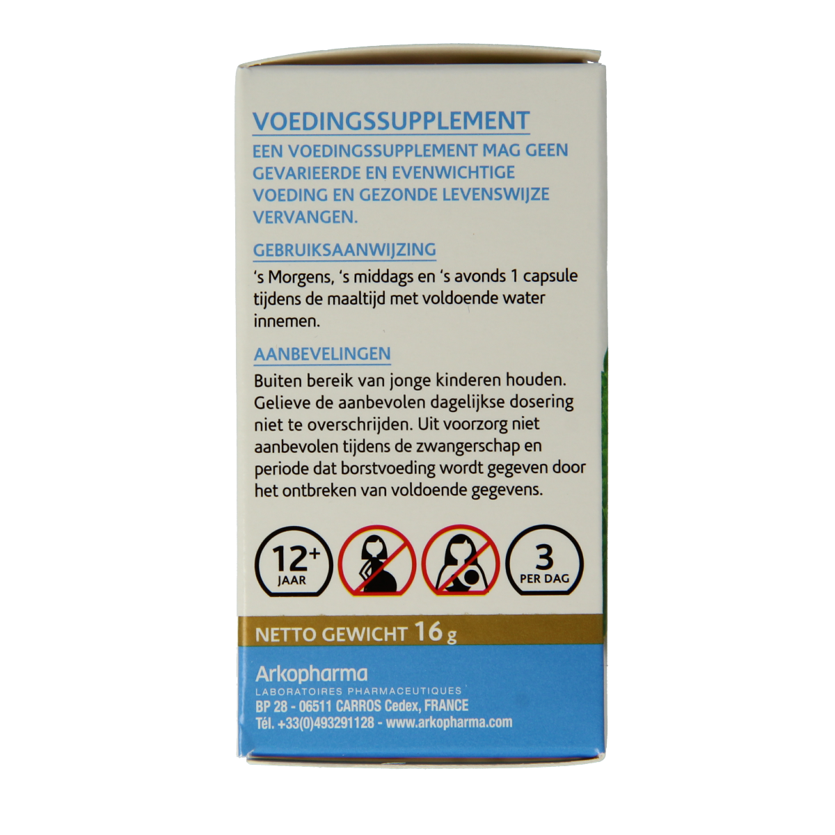 Arkocaps Melisse bio herbal capsules in a clear container, showing 45 capsules of organic lemon balm supplement.