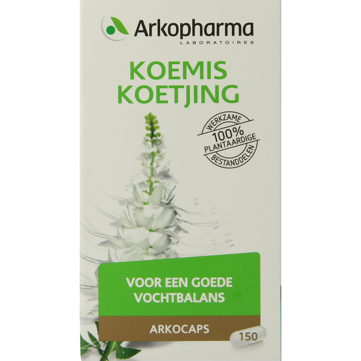 Arkocaps Javaanse thee herbal capsules in a bottle, part of Arkocaps kruidenpreparaten supplement line.