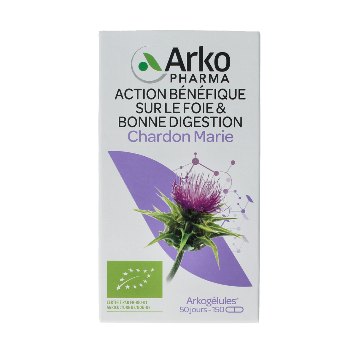 Arkocaps Mariadistel bio capsules, herbal supplement with 150 capsules, natural herbal remedy for liver support