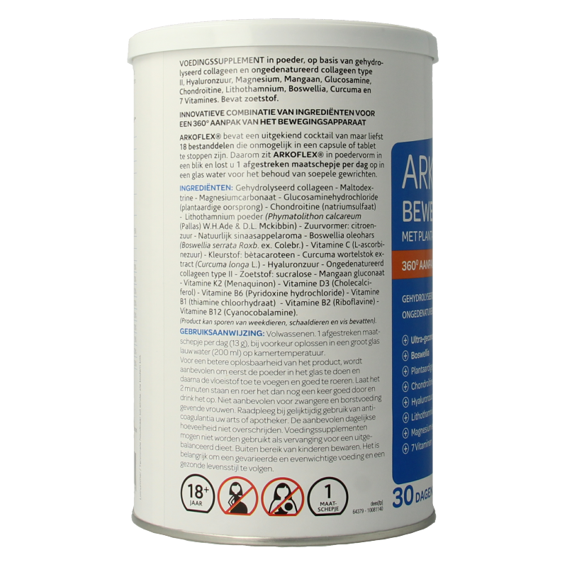 Arkoflex Arkoflex Forte mineral supplement powder in a 390g container, showing the product packaging and label.