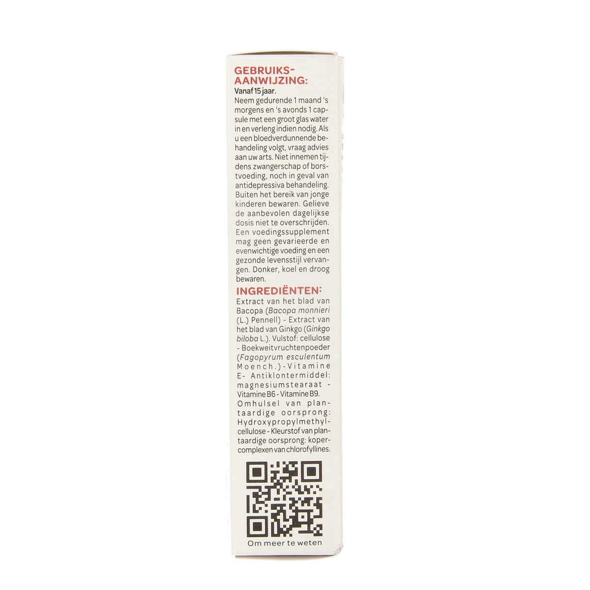 Arkopharma Memoboost herbal capsules in a white bottle with a blue label, designed to support memory and cognitive health.