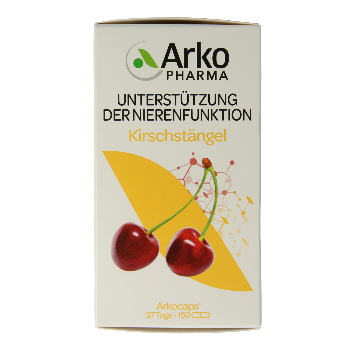 Arkocaps Kersensteel herbal supplement capsules, 150-count, natural herbal remedy from Arkocaps, shown in blister pack.