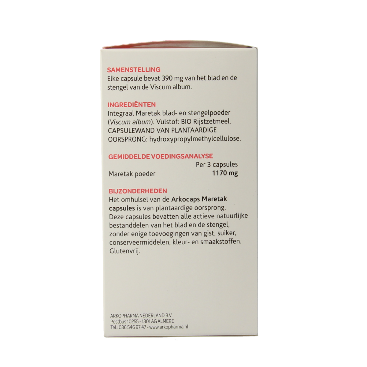Arkocaps Maretak herbal capsules by Arkocaps, showing a bottle of 150 capsules for herbal supplement use.