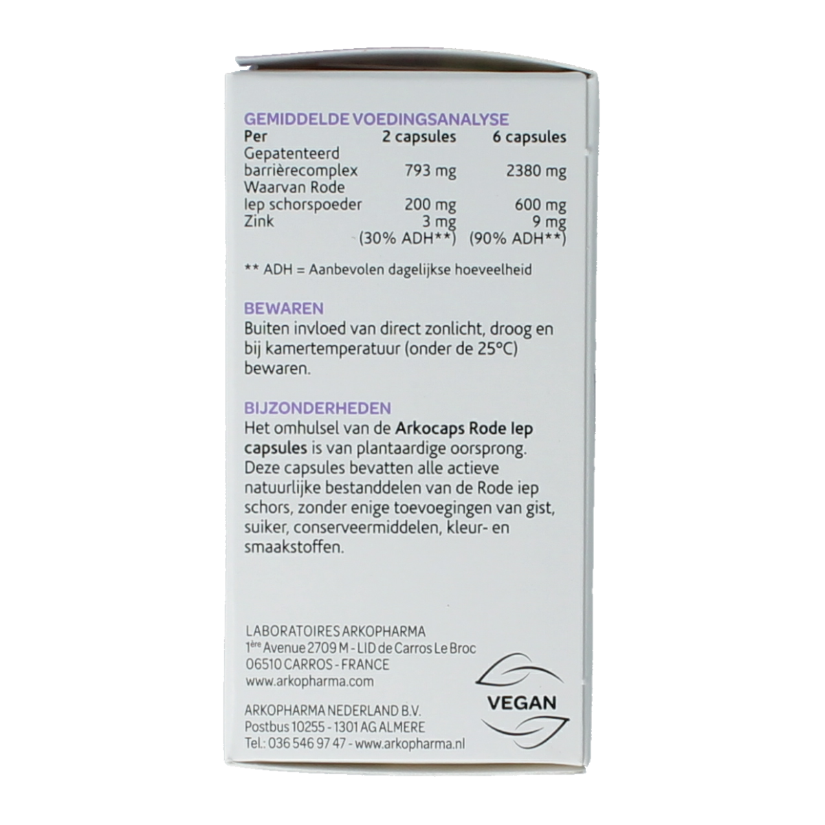 Arkocaps Rode iep herbal supplement in a bottle of 40 capsules, natural herbal product from Arkocaps.