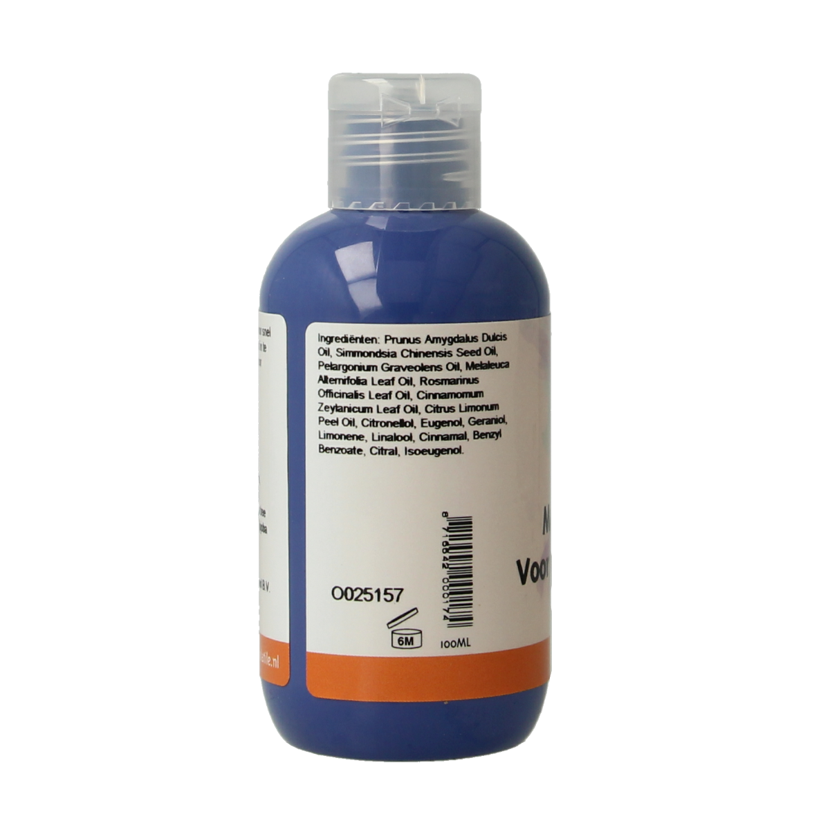 Volatile relief massage oil in a 100ml bottle, body care product, with a focus on soothing and relaxing massage application.