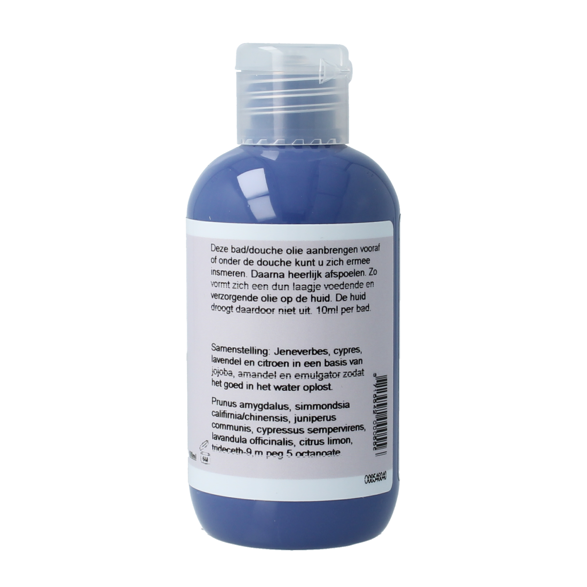 Volatile Badolie belaste spieren in 100ml bottle, ideal for bath and shower massage, with natural relaxing ingredients.