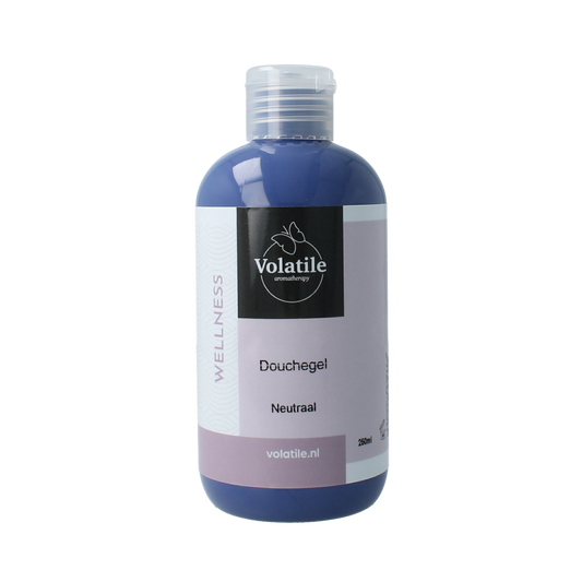 Volatile Douchegel neutraal 250ml, soft and gentle body wash with neutral formula, shown in a bottle with a white cap.