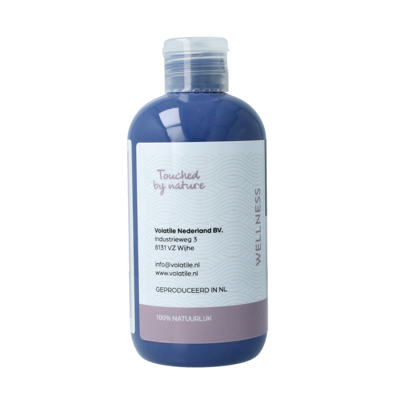 Volatile Douchegel zonnewarmte in 250ml bottle, moisturizing bath and shower gel with warm scent, image shows the product container.