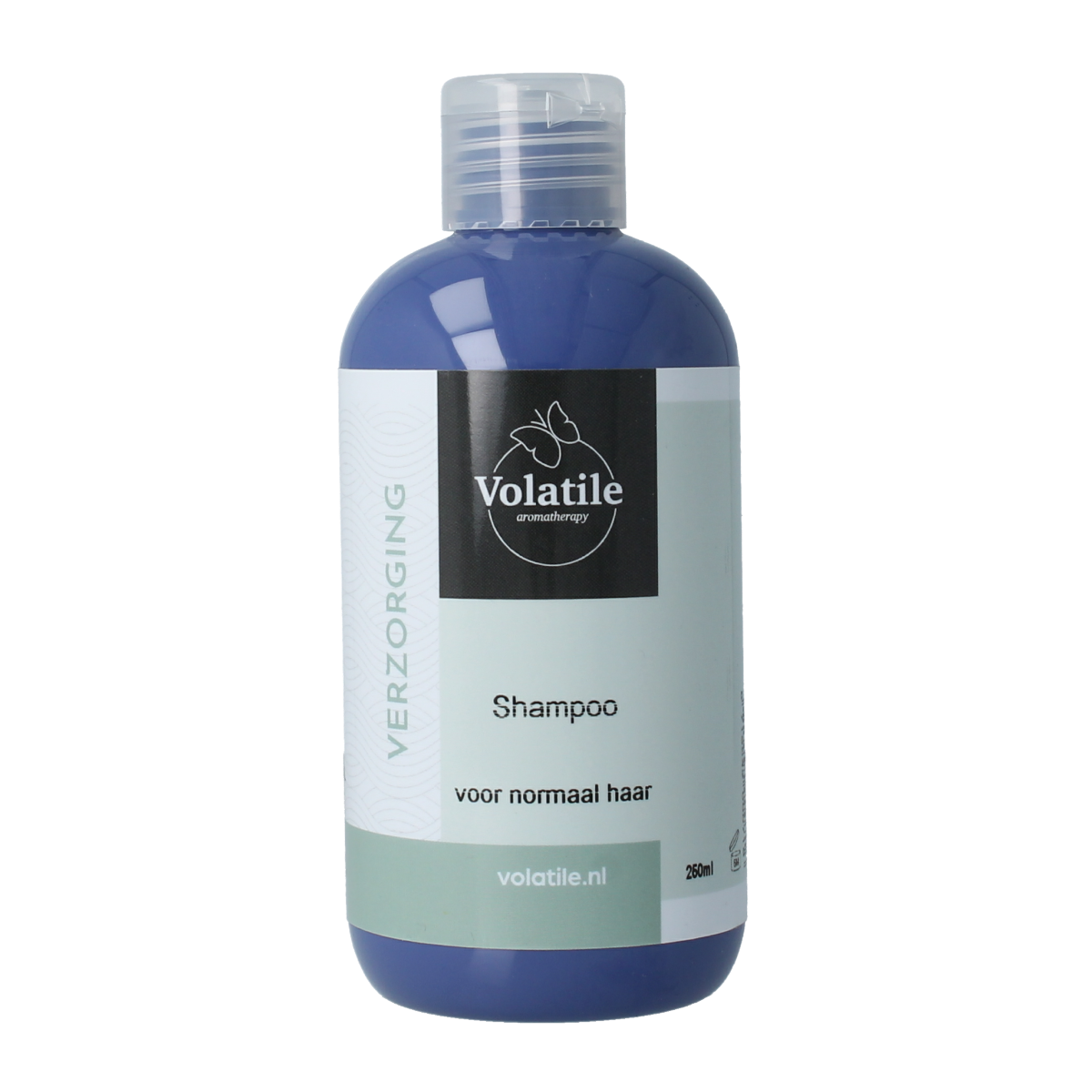Volatile normaal haar shampoo bottle, 250ml, with label showing brand and product details for hair care.