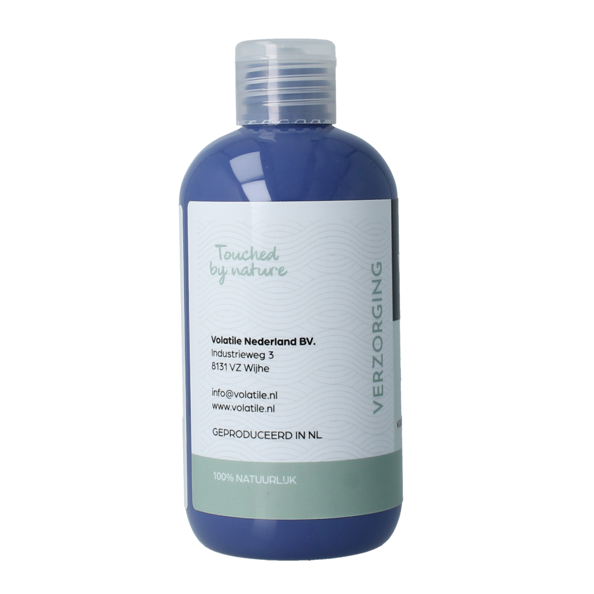 Volatile shampoo for normal hair, 250ml bottle, hair care product with white and blue packaging.