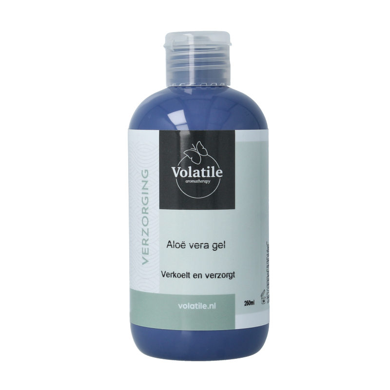Volatile Aloe Vera Gel in a 250ml bottle, natural body care product with soothing aloe vera visible in the image.
