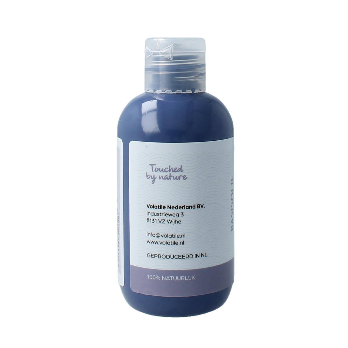Volatile Amandel basisolie, 100ml, natural almond carrier oil for body care, in a clear bottle with a white cap.