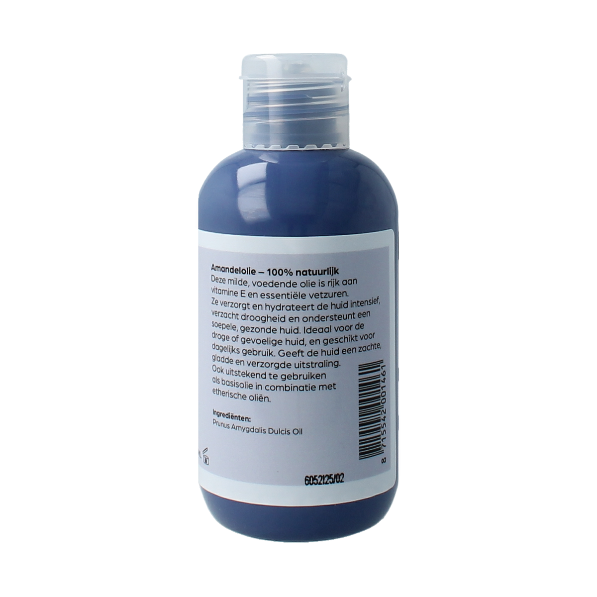 Volatile Amandel basisolie in a 100ml bottle, natural body care oil with almond extract, shown in a clear container.