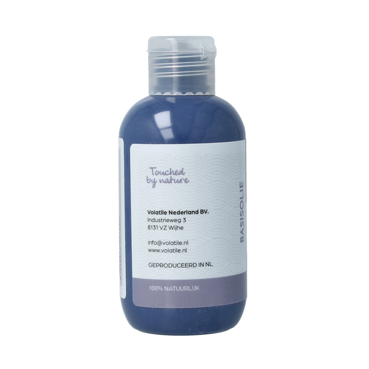 Volatile jojoba basisolie 100ml in a clear glass bottle, used for body care and skincare routines.