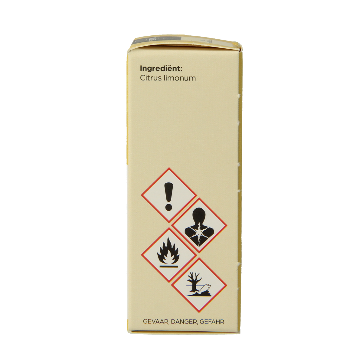 Volatile Citroen Italie essential oil bottle, 5ml, with bright yellow label and orange citrus fruit images on the packaging