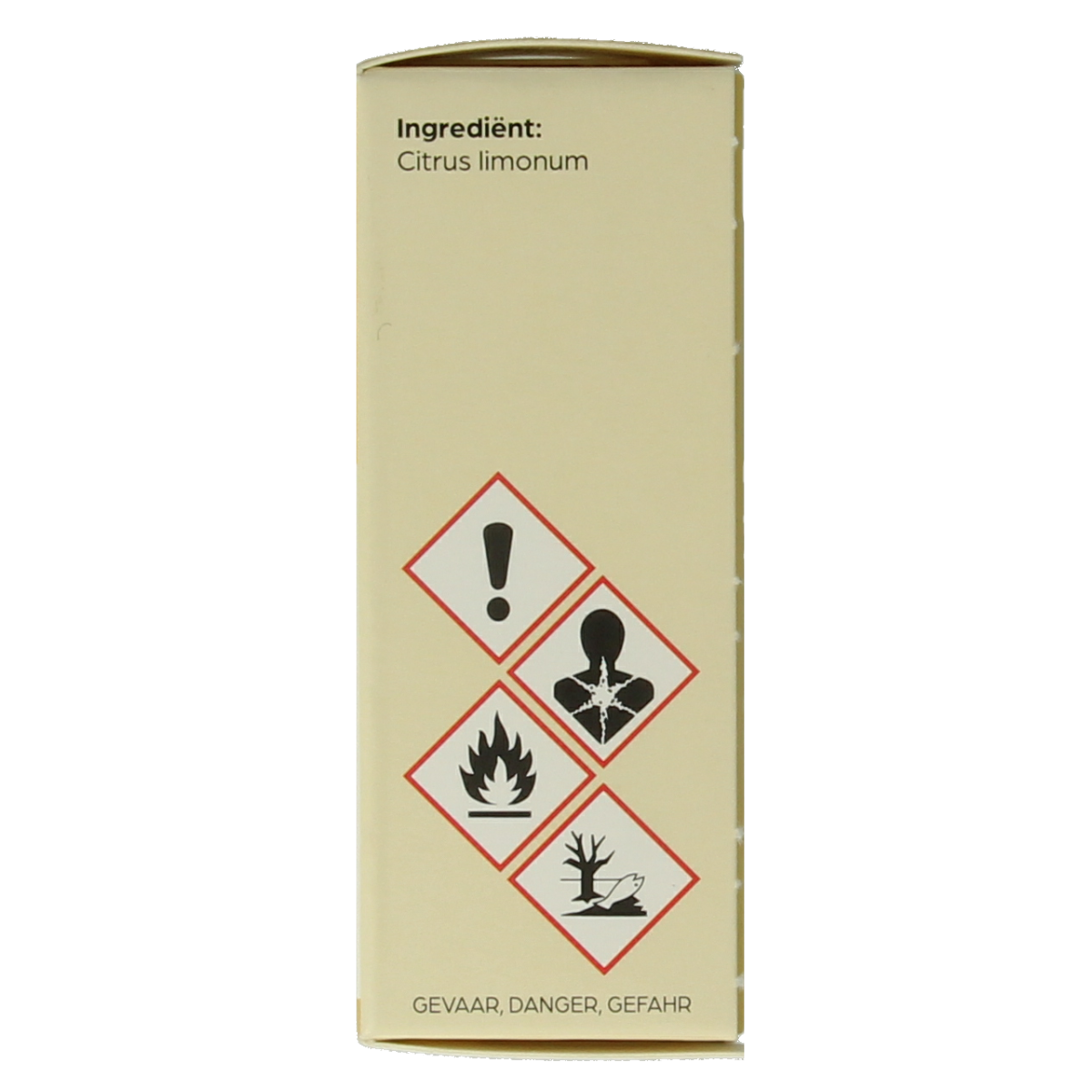 Volatile Citroen Italie essential oil bottle showing 10ml size, with citrus fruit and leaves in the background