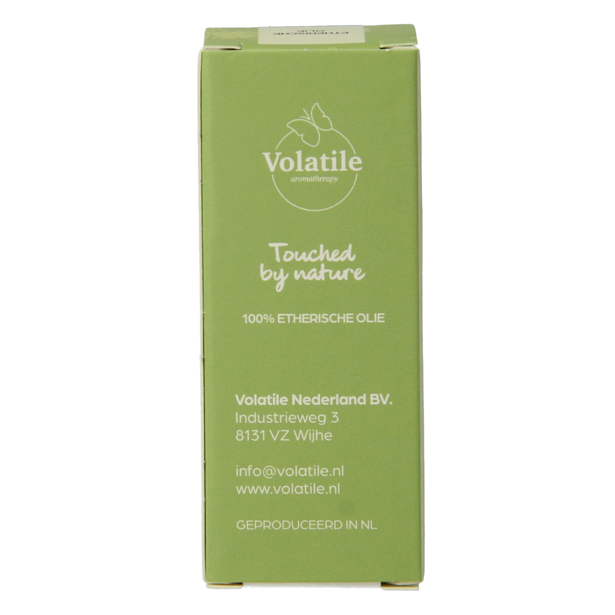 Volatile Den Pinus Sylvestrus essential oil bottle with 5ml volume, natural pine scent, in clear glass container.