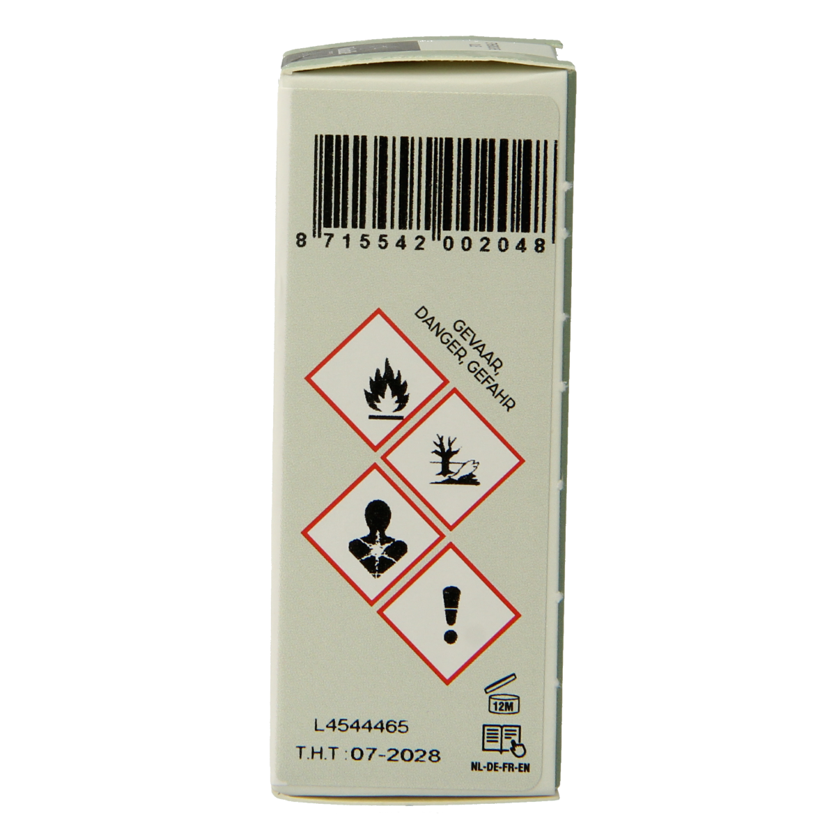 Volatile Elemi essential oil 10ml bottle, clear glass container with white cap, labeled with product information.