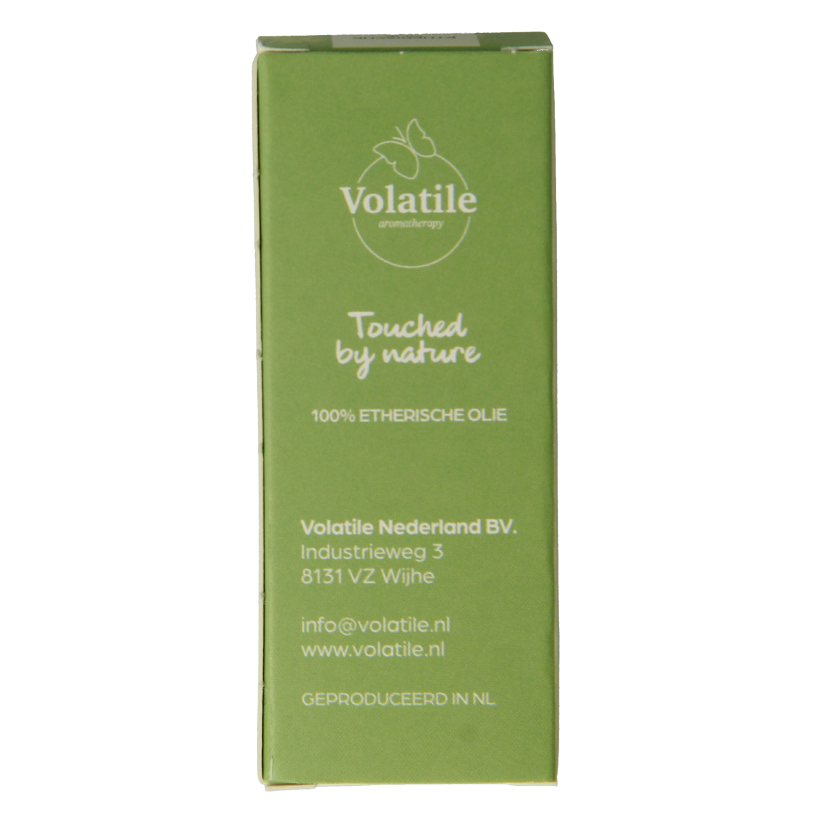 Volatile Eucalyptus Wild essential oil bottle, 10ml, with green and white label, showing eucalyptus leaves and branding.